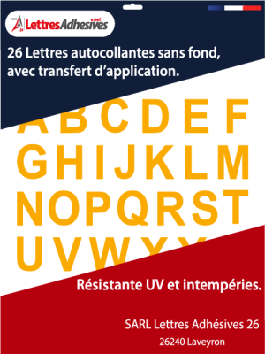 lettres autocollantes couleur abricot - image 0