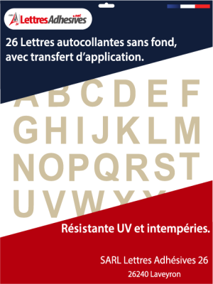lettres autocollantes couleur beige - image 0