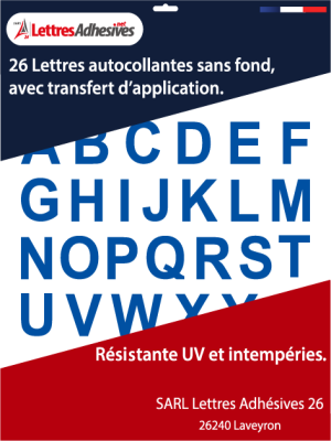 lettres autocollantes couleur bleu - image 0