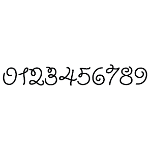 Chiffres adhésifs 5, 7, 9, 11 cm : CA03