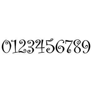 Chiffres adhésifs 5, 7, 9, 11 cm : CA04