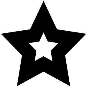 Sticker étoile demi-pleine