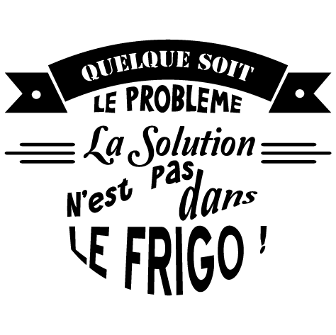 Stickers frigo noir