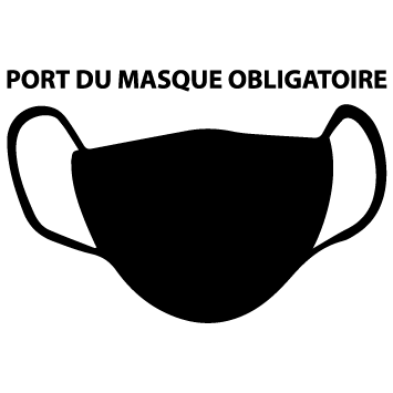 Autocollant masque obligatoire : 01