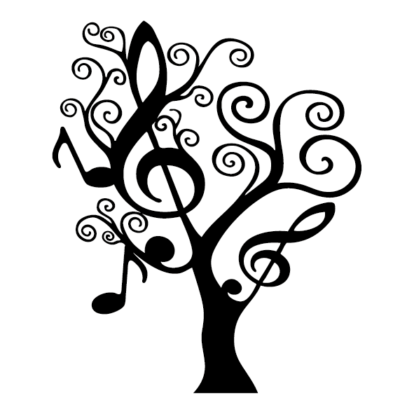 Sticker arbre musique