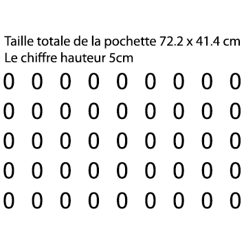 Hauteur 5 cm le chiffre 0