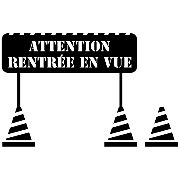 Sticker rentrée en vue