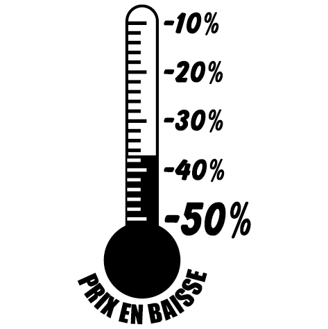 Sticker prix en baisse