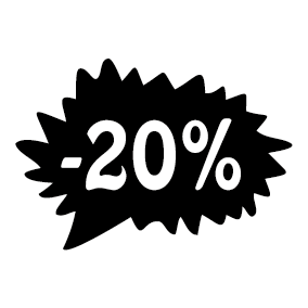 Étiquette soldes promotion -20%