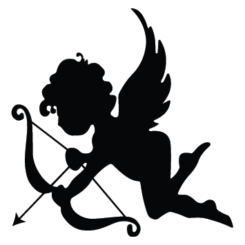 Sticker ange cupidon