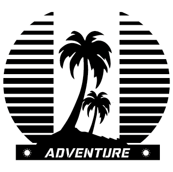 Sticker palmier Adventure - Gauche