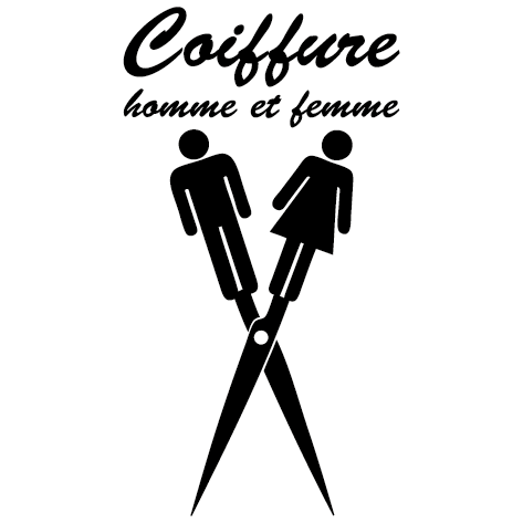 Sticker coiffure homme femme : SCH09