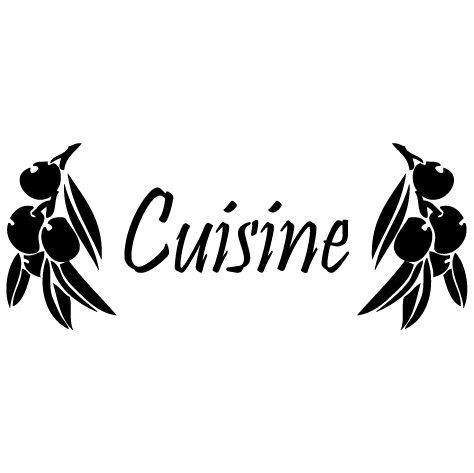 sticker restaurant modele feuilles d olivier lettresadhesives net lettres adhesives