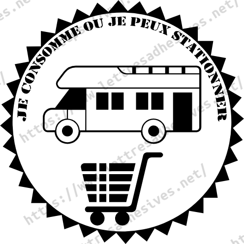 Autocollant je consomme où je peux stationner model 10