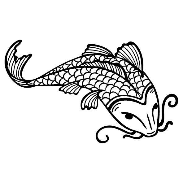 Sticker poisson chinois