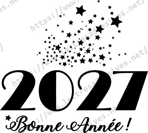Sticker bonne année 2027