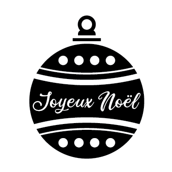 Sticker boule joyeux Noël
