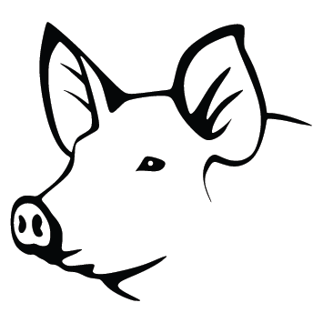 Sticker cochon fermier
