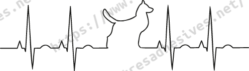 Sticker électrocardiogramme chien