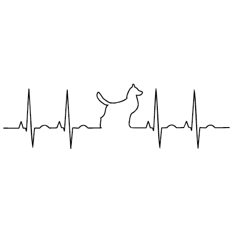 Sticker électrocardiogramme chien
