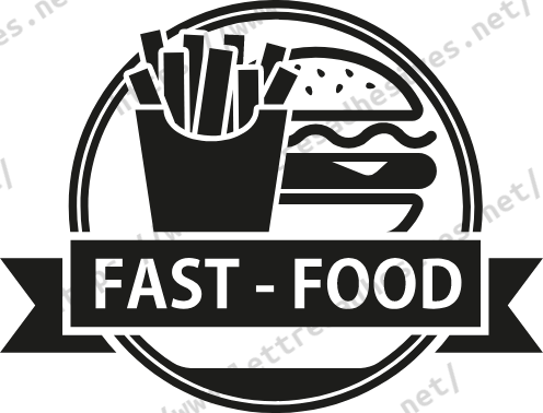 Sticker fast food