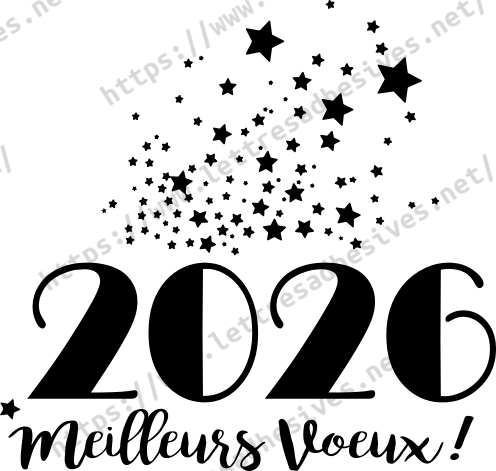 Sticker meilleurs vœux 2026