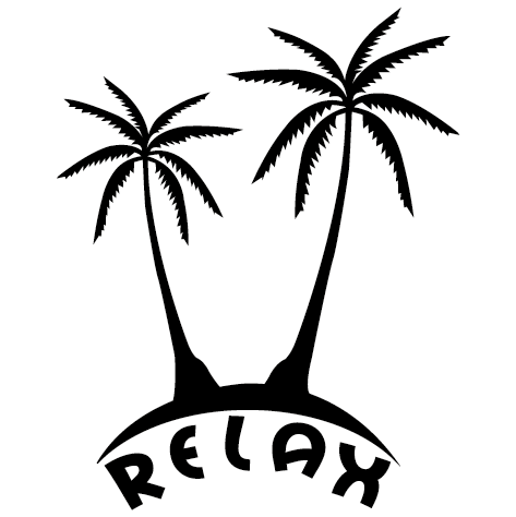 Sticker palmier relax
