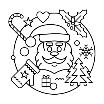 Sticker sapin père Noël