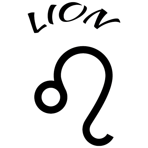 Sticker zodiaque lion AST13