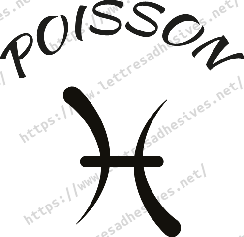 Sticker zodiaque poisson AST14