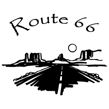 Sticker route 66 - Gauche
