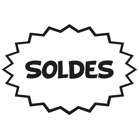 Sticker soldes en forme de bulle