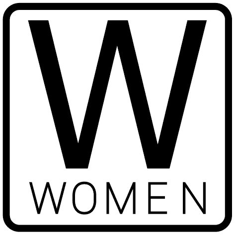 Autocollant Women avec contour carré