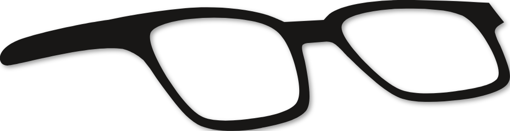 Sticker lunettes incliné