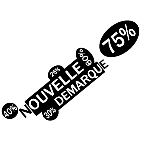 Autocollant nouvelle démarque