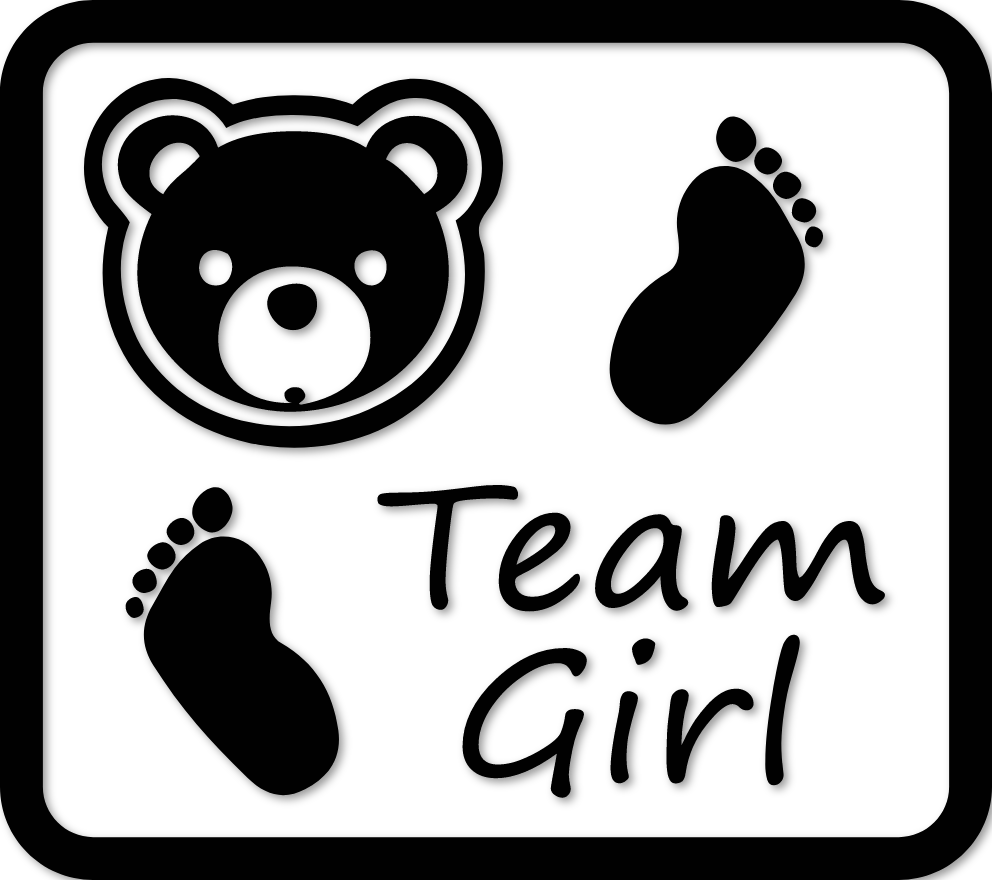 Sticker Ourson Team Girl