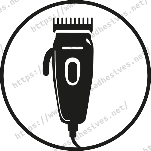 Sticker rond coiffure homme