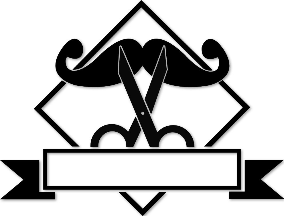 Sticker Barbier - Logo professionnel adhésif