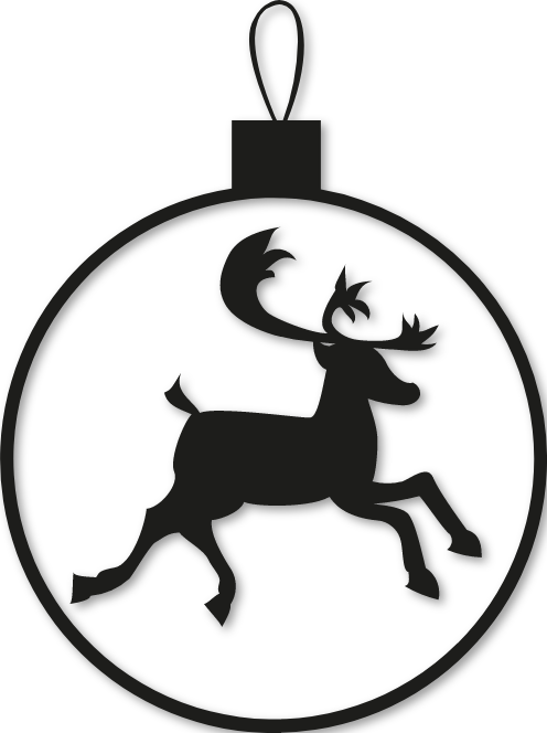 Boule Renne de Noël déco