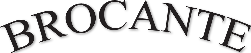 Brocante écriture en arc de cercle