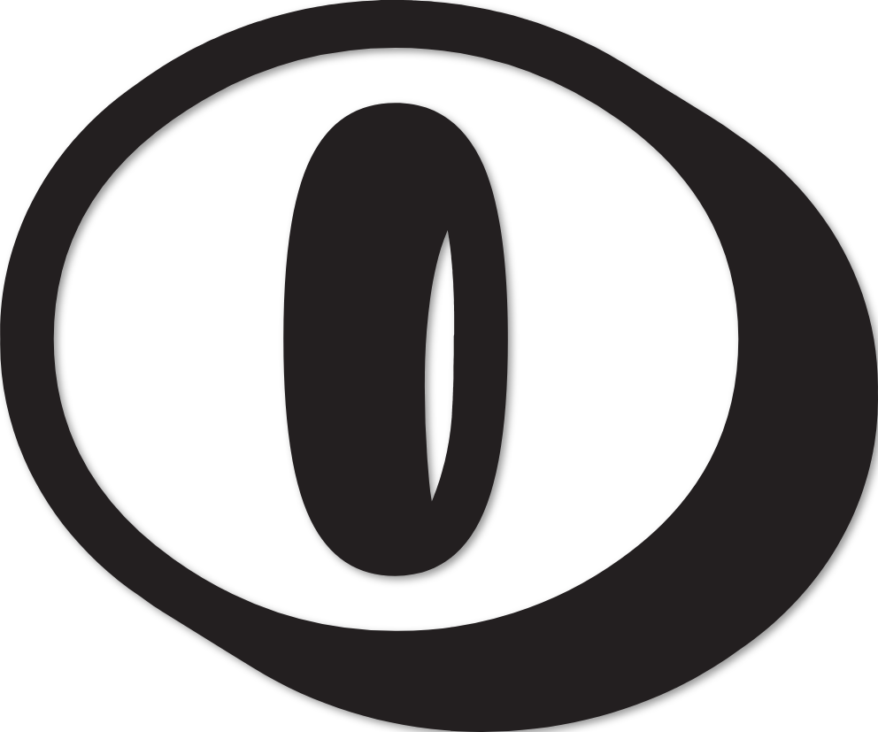 Chiffre 0 aspect 3D autocollant en vinyle