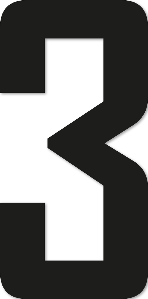 Chiffre autocollant numéro 3