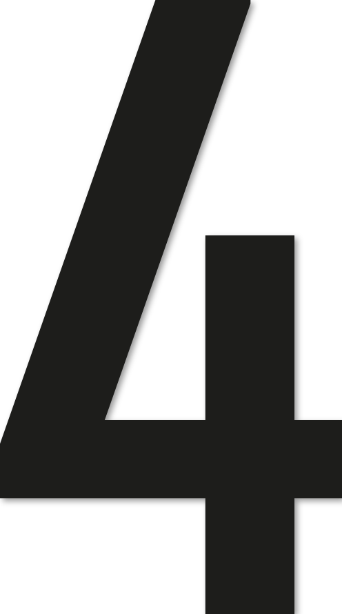 Chiffre autocollant numéro 4