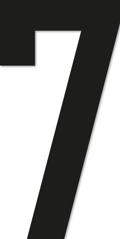 Chiffre autocollant numéro 7