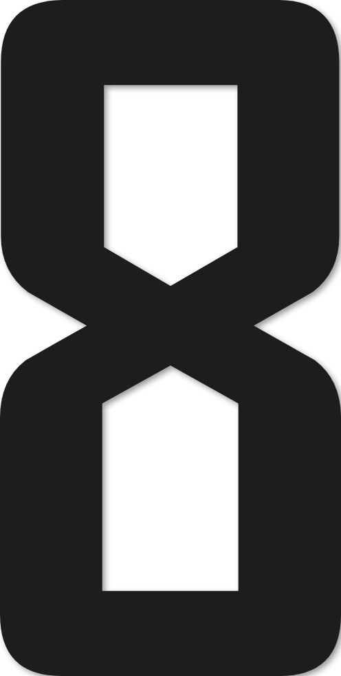 Chiffre autocollant numéro 8