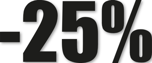 Chiffre autocollant -25%