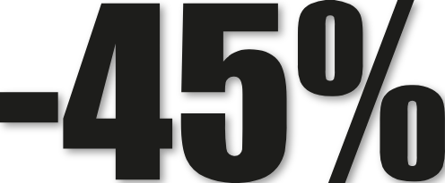 Chiffre autocollant -45%