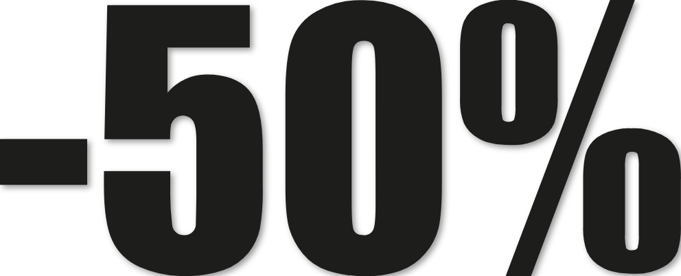 Chiffre autocollant -50%