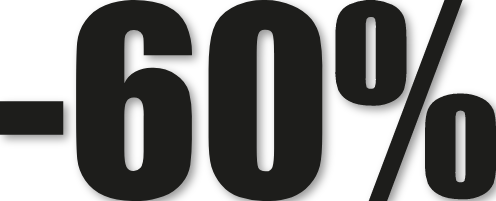 Chiffre autocollant -60%