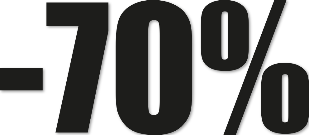Chiffre autocollant -70%